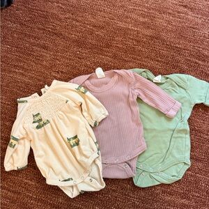 Kate Quinn Adorable Kids One Pieces Set - Cream, Pink, and Green